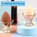 Buy 2PCs Hexagonal Metal Makeup Holder Set - Powder Tassel & Sponge Organizer for Beauty Display - International Shipping Available - Buy Online on GoSupps.com