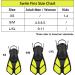 Adjustable Open Snorkeling Swim Fins - Light, Durable for Kids and Adults - Extra Small Yellow - Buy Online on GoSupps.com