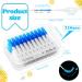 220-Piece Blue Silicone Interdental Brushes for Braces - Oral Cleaning Floss Picks - Buy Online on GoSupps.com