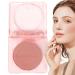 Powder Blushes | Matte Monochrome Blushes for Fair Skin - Clear Brighten Rouge, Low Saturation, Natural Blushes and Contour Palette for Bar, Wedding, Idezek