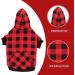 Red Buffalo Plaid Dog Hoodie Sweater for Large Dogs - Cozy, Warm, and Breathable - Buy Online on GoSupps.com