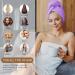 Jsdoin 3 Pack Hair Towel Wrap Microfibre Wrap Hair Towel with Button Super Quick Absorbent Anti-Frizz Fast Dry Hair Caps Twist Turban for Girls and Women and Best for Long Wet Thick Hair - Buy Online on GoSupps.com