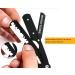 Buy BEAUTICONE Straight Razor - Premium Black Full Steel Barber Razor with Leaf Handle & 5 Double Edge Blades - Perfect for Grooming & Shaving - Buy Online on GoSupps.com