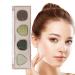 Eyeshadow Palette | 4 Colors Matte Eyeshadow Palette for Makeup | Long Lasting Waterproof Multifunctional Makeup Supplies High Brightness for Teens Women Boys Men Pochy 104# Vitality (Green)