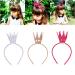 Sparkling Crown Headband Set | Princess Tiara Hair Bows for Baby Birthday Party - 3 Pieces - Buy Online on GoSupps.com