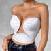 Shop Stylish Women's Underwire Tank Top - V-Neck Casual Sleeveless Camisole with Milk Collection Cups for Breastfeeding - XS White - Buy Online on GoSupps.com