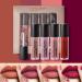Mimore 4 pcs. Moist lipstick liquid lipstick set waterproof durable lip gloss kit smoothing non-stick cup sexy colors lip glaze with gift box (moist)