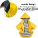 Waterproof Dog Raincoat with Hood for Small Medium Dogs - Yellow, Size Medium (Chest 24) - Reflective Strap, Storage Pocket, Harness Hole - Buy Online on GoSupps.com