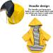 Minezi Hundred Coat - Wind & Rainproof Reflective Buttons & Zippers Adjustable Cord Removable Hood - Yellow Size L (Breast Circumference: 60-69cm) - International Shipping Available - Buy Online on GoSupps.com