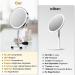 Rechargeable Lighted Makeup Mirror with 8x Magnification - 360 Rotation, Touch Screen, 3 Colors, Adjustable Brightness - Double Sided Vanity Mirror for Cosmetic Applications - Buy Online on GoSupps.com