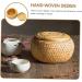 Cabilock Flower Tea Basket Containers for Food Tea House Basket Household Storage Rack Weaving 10X10X8CM As Shown - Buy Online on GoSupps.com