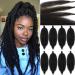 Leeven 20 Inch Springy Afro Kinky Hair Extensions for Braiding 8 Packs Pre Fluffed Popping Spring Twist for Crochet Locs Black Marley Braiding Hair Extensions /1B# 20 Inch (Pack of 8) 1B#