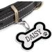 Personalized Bone Shaped Pet ID Tag for Dogs and Cats | Engraved Collar Pendant | Custom Engrave Name & Number | Cat & Dog Supplies | Gift for Pets |Black - Buy Online on GoSupps.com