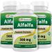 Best Naturals Alfalfa Green Super Food 500 mg 180 Capsules (180 Count (Pack of 3))
