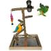 Tfwadmx Bird Perch Natural Wood Stand Toy Parrot Play Stand Platform Bird Cage Branch Perch Accessories for Parakeets Canaries Cockatiels Conure Lovebirds