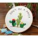 BERYA Embroidery Kit with Hoop, Color Threads, Scissors - Cactus Green | Beginners' Handmade Needlepoint Kit for Adults & Kids - Buy Online on GoSupps.com