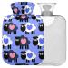 Naanle Sweet Schaf heat bottle with cover Transparent bag hot water bottle 2l large hot hot water bottle for bed hand feet warmer pain relief heat and cold therapy