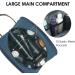 WANDF Hanging Dopp Kit Travel Toiletry Bag for Men - Water-Resistant Vegan Leather Shaving Bag - Blue - Buy Online on GoSupps.com
