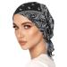 YuwJoowee headscarf headscarf headscarf scarf women headgear Muslim Bandana turban hat headscarves for women for women for cancer headscarves women chemo hair loss sun protection black amoeba