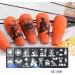 healthGUO Nail Art Stamping Plate Stamper Sponge Pen Halloween Pumpkin Bats Image Nail Polish Template Stamp Stencil Tools Kit 6 - Buy Online on GoSupps.com