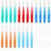 Interdental Brushes Soft Dental Brushes Dental Floss Brush Mini Teeth Brushes for Cleaning Gaps Between Teeth (0.8mm with Floss Picks) (0.8mm 40) 40 count (Pack of 1) 40.0