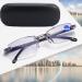 JNWAE Sapphire High Hardness Anti-Blue Progressive Far and Near Dual-Use Reading Glasses, Reading Glasses, for Myopia Farsightedness in The Elderly (+1.50/50-55 Year of Age)