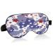 Sleep Mask Light Blocking Red and Blue Stars United States Eye Mask for Sleeping with Adjustable Strap Soft Lightweight Eye Cover Blindfold for Men Women Work Travel Naps