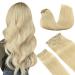 Doores Extensions Real hair bleach blonde 60cm 24 inch 9 pieces 150g remy human clips in hair extension clip in extensions real hair natural real hair extensions thick hair 60cm-15g #613r bleach blonde