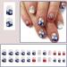 4th Of July Press On Nails | Short Square Flag Fake Nails | 24 Nails Stars And Stripes Short Square Fake Nails For Nail Salon - Buy Online on GoSupps.com