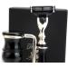Gillette Mach 3 Shaving Set - Synthetic Hair Brush & Steel Stand | International Shipping Available - Buy Online on GoSupps.com