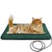 PETNF Outdoor Heated Pet Bed with Waterproof Cover,Pet Heating Pads for Dog,Soft Electric Blanket Auto Temperature Control,Heating Mat for Dog House Cabin Cot Doorway,Rescue Cats M:19.7'' x 15.7'' Green