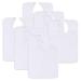 6 Pack White Adult Terry Bibs