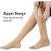 Buy Aspcok 15-20 mmHg Compression Socks (2 Pairs) Unisex Zippered Knee Support in Beige S-M | International Shipping Available - Buy Online on GoSupps.com
