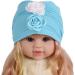 Qhome Girls Chunky Double Flower Beanie Kids Hat Turban - White - Buy Online on GoSupps.com