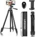 60" Phone Tripod, UEGOGO Tripod for iPhone with Remote Shutter and Universal Clip, Compatible with iPhone/Android/Sport Camera Perfect for Video Recording/Selfies/Live Stream/Vlogging 60" For phone