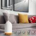 Essential Oil Diffuser Humidifier 100ML - Aromatherapy Ceramic Diffuser Wood Grain with 7-Color Night Light for Home Office Decor - A-White Wood Grain - Buy Online on GoSupps.com