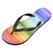 Mnsruu Water-Colored Rainbow Flip-Flops | Multi-Colored Sandals for Men & Women | Ideal for Hotel Spa Bedroom & Travel - Buy Online on GoSupps.com