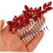 Beatifufu Bridal Headwear Rhinestone Hair Combs Hair Comb Clips Bridal Hair Comb Hair Side Combs Hair Combs for Women Decorative Bridal Hair Accessories Decorative Hair Combs Red Rhinestones - Buy Online on GoSupps.com