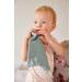 L SSIG Comforter Cloth with Teething Ring | Organic Cotton & Natural Rubber Teether - Strawberry Pink/Mint - Buy Online on GoSupps.com