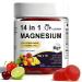 Magnesium 14-in-1 Complex Gummies with Ashwagandha & L-Theanine Zinc | Deep Clamly Magnesium Glycinate Gummies Stress Relief & Calm Support Formula | Vegan Sugar-Free Supplement 90 Count