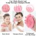 Silicone Body Scrubber Loofah 2 Pack - Exfoliating Bath Brush for Shower - Shampoo Brush - Soft Silicone Body Scrub for Men Women - Pink & Blue - Buy Online on GoSupps.com