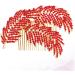 Angoily Pearl Flower Hair Insert Comb Vintage Hair Comb Bridal Hair Clip Rhinestone Bridal Comb Silver Headpiece Hair Accessories Rhinestone for Hair Bride Hair up Wedding Red - Buy Online on GoSupps.com