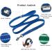 TRUE LOVE Padded Reflective Dog Leash - 110cm Blue M | Safe Puppy Walking Lead - Buy Online on GoSupps.com