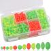 JSHANMEI Fishing Beads Assortment Set 1000pcs Fishing Bait Eggs Soft Plastic Oval Round Shape Glow Beads Mix Color Fishing Tackle Fishing Rig Bead Saltwater