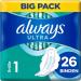 Always Ultra Pads Women Normal Size 1 Sanitary Pads with Wings Big Pack 26 Pieces 26 pieces (1 pack) OLD