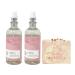 Bath & Body Works Aroma Inspire Love ROSE + VANILLA 2 Pack Essential Oil Mist Set with a Himalayan Salts Springs Bar Soap - Full Size
