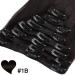 Elailite Real Hair Clip-In Extensions - 20cm 45g 8-Part Set 18 Clips - Smooth Full Head Natural Black #1B - Buy Online on GoSupps.com