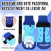 Eyein Double-Sided Anti-Slip Dog Socks - 2 Pairs Soft Pet Paw Protection with Adjustable Velcro for Hardwood Floors - Large Blue - Buy Online on GoSupps.com