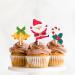 18pcs Glitter Dessert Cupcake Topper Merry Christmas Winter Santa Claus Christmas Tree Theme Decor Supplies Baby Shower Boys Girls Happy Birthday Decorations - Buy Online on GoSupps.com