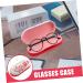 Buy JECOMPRIS Double-Lodged Glasses Case - Practical Contact Lens Holder with Tweezers Mirror and Solution | Stylish Red Design for Household Use - Shop Internationally! - Buy Online on GoSupps.com